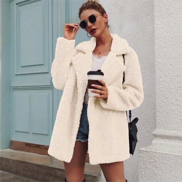 Femmes fourrure fausse manteau polaire sweats Cardigan 2023 femme automne hiver femmes pardessus en peluche veste Mujer Chaqueta