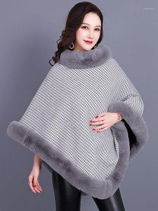 Veste en fausse fourrure pour femmes, châle européen et américain, mi-long, sans manches, particulièrement féminin, surdimensionné, Look familial, 2021