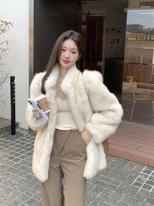 Dames Bont Faux Jas Dames 2023 Winter Mode Koreaanse Korte Losse Dikke Warmte Harig