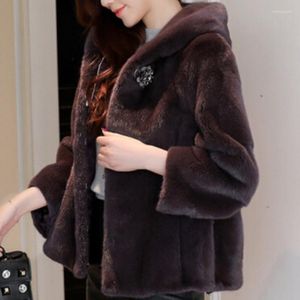 Femmes fourrure fausse manteau femmes épais chaud automne hiver loisirs veste courte coupe-vent moelleux luxe Bontjas Parkas vêtements d'extérieur