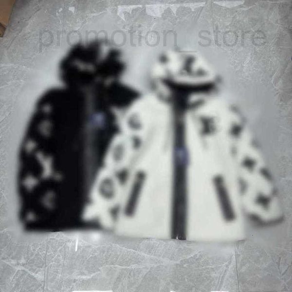 Femmes Fur Faux designer automne hiver nouvelle veste intégrée en fourrure à capuche noire et blanche classique pour les amoureux 326W