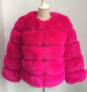 Fausse fourrure pour femmes EDC8 S-3XL vison manteaux femmes 2022 haut d'hiver mode rose FAUX manteau élégant épais chaud vêtements d'extérieur fausse femme veste YQ230926