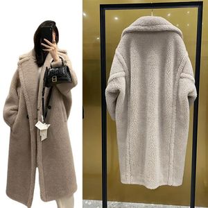 Manteau d'hiver en fausse fourrure d'alpaga et soie pour femme, manteau Teddy épais, manteau ours en peluche, doux, 231024