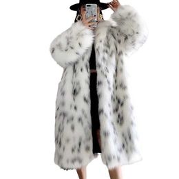 Fourrure femme fausse fourrure Furyoume hiver nouveau manteau de fourrure de renard x-long épais chaud veste de fourrure naturelle mode HKD231220