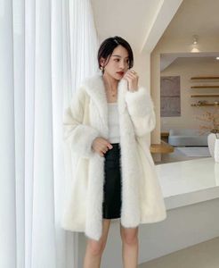 Femmes fourrure fausse fourrure Haining nouvelles femmes vêtements d'hiver longues femmes vison polaire chaud Long manteau fourrure épaissie peluche paresseux manteau