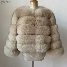 Fourrure femme fausse fourrure KEJINYUAN hiver femme réel manteau de fourrure de renard manteaux pour femmes vestes naturelles gilet en cuir chaud 2022L231013