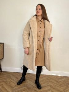 Damesbont Nepbont Lange teddybeerjas Dames Winter verdikt warm Oversized dikke jas Dames imitatie lamsfleece bontjas 231108