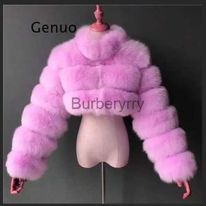 Fourrure femme Fausse fourrure de luxe vison manteaux femmes haut d'hiver mode rose fausse fourrure manteau élégant épais chaud vêtements d'extérieur fausse fourrure femme vesteL231007