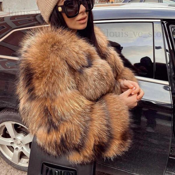 Women's Fur Fausse fourrure OFTBUY 2023 réel manteau veste d'hiver femmes fourrure naturelle raton laveur vêtements d'extérieur col rond épais chaud luxe femme grande taille Streetwear T231204