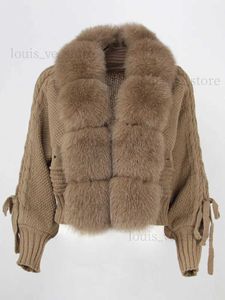 Fur fur en fourrure de fourrure de la fourrure de la fourrure 2023 Femmes hivernales Collier de fourrure réelle new fashion