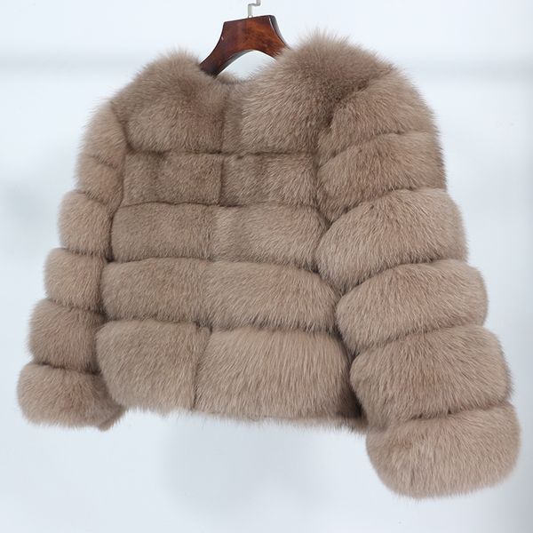 Faur en fourrure de fourrure pour femmes Real-Fur Coat Veste hiver