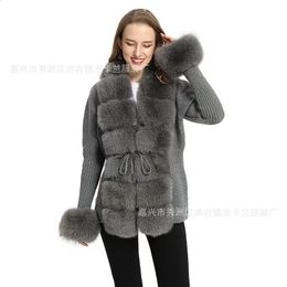 FURA FURA FURA FURA FURA CARDATOR DE MUJER CARDIGAN DE MUJER CARDIGER DE FURO AUTUX FURO CARDIGAN DE LA COLLAR DE FUR