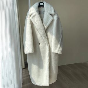 Fourrure Femme Fausse fourrure femmes Vintage ours en peluche manteau de fourrure femmes hiver alpaga manteau en vrac manteau de laine naturelle Laepl chaud épais veste ajustement automne hiver 231117