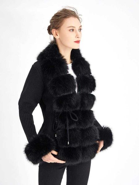 Pelaje de piel de mujer para mujeres Zadorin Fall Winter Winter Women Fur Fur Coat