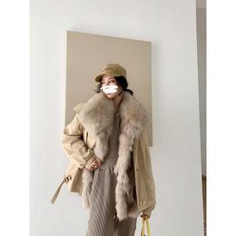 Damesbont faux fxfurs mode one-jas drie-wear afneembare parka 2021 korte voering korte hoogte jas voor vrouwen