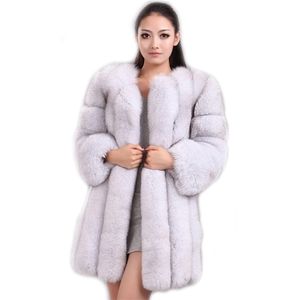 Dames bont faux hjqjljls winter fashion vrouwen lange jas vrouwelijk fuzzy dikke warm pluizig kunstmatige jas 220927