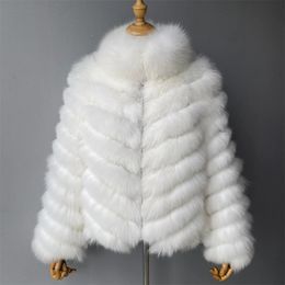 Damesbont Faux Jaxmonoy Casaco De Pele Echte winterjas Damesmode Luxe omkeerbare jas met ritssluiting Pluizig bovenkleding 231012