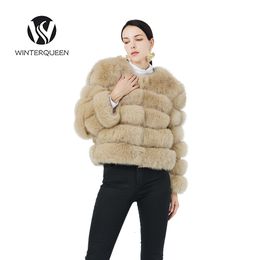 Damen Pelz Faux Damen Mantel Natürliche Mode Winter Warm High-end Luxus Angepasst 4XL 221123