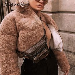 Damesbont faux miguofan herfst winter vrouwen jassen vrouwelijke mode korte jassen dames plus size kunstmatige jas bovenkleding