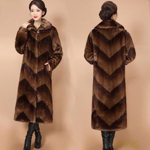 Femmes fourrure Faux vison 2021 veste femmes hiver luxe manteau grande taille ample M-6XL femme épaissir chaud mode manteaux Parka S