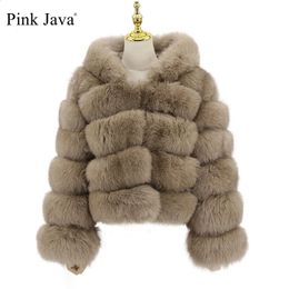 Pelliccia da donna finta rosa java 20110 cappotti di pelliccia invernali da donna cappotto vero cappotto naturale giacca cappuccio abiti di moda di lusso all'ingrosso 231116