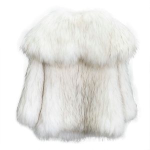 Manteau tricoté en fausse fourrure de chien de raton laveur pour femme, mi-longueur, col réel, style lâche, hiver de haute qualité 221006