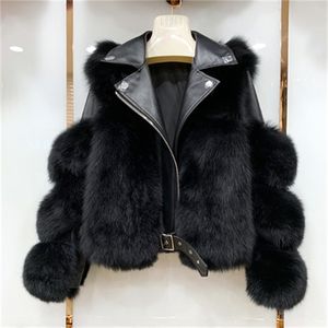 Manteaux en fausse fourrure pour femmes avec cuir de mouton véritable veste naturelle en peau de mouton véritable vêtements d'extérieur de luxe femmes hiver 220830