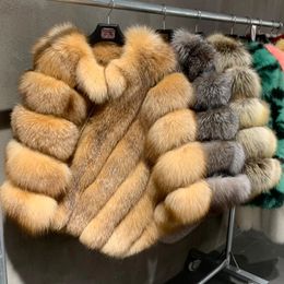 Manteau en fausse fourrure pour femme, châle véritable, tissu d'hiver naturel, 231114