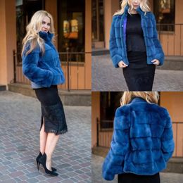 Pele feminina falso inteiro vison real regular médio fino casaco feminino outono inverno jaqueta 231114