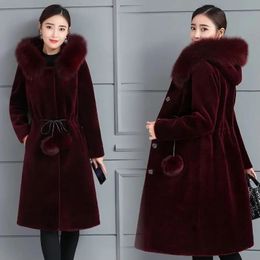 Manteau en fausse fourrure pour femmes, style hiver 2023, style long, pour l'extérieur, plus un grand pardessus épais pour femmes, 231202