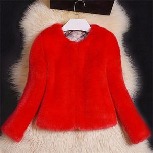 Manteau d'hiver en fausse fourrure pour femme veste artificielle en fausse fourrure imitation lapin avec grande taille sur faux 5XL 220927