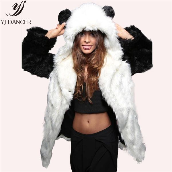 Femmes fourrure Faux hiver chaud grande taille mode femmes décontracté lâche en peluche oreille manteau épais vison mignon dame Ljj0236