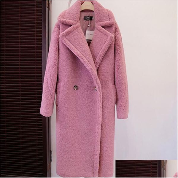 Manteau en peluche d'hiver pour femmes en fausse fourrure pour femme Vestes et manteaux surdimensionnés pour femmes