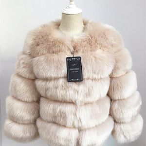 Femmes de Fourrure Faux ZADORIN À Manches Longues Manteau D'hiver De Mode Épais Chaud Manteaux Survêtement Faux Veste Vêtements 220927