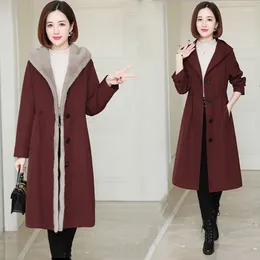 Manteau d'hiver en Imitation de vison pour femme, coupe-vent épais, chaud, à la mode, haut de gamme, Style détachable
