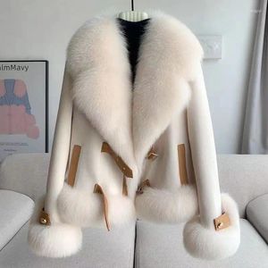 Manteau de luxe léger en fourrure pour femmes, Imitation haut de gamme, mode, Faux manteaux, couleur d'épissure, hiver 2024