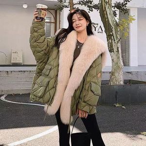 LoliBook de pele feminina 2023 inverno feminino casaco de algodão falso com capuz grosso jaqueta puffer com gola grande parkas