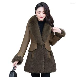 Veste Mao en fourrure pour femme Version coréenne de manteau ample en fourrure pour la féminité mode de haute qualité une femme décontractée