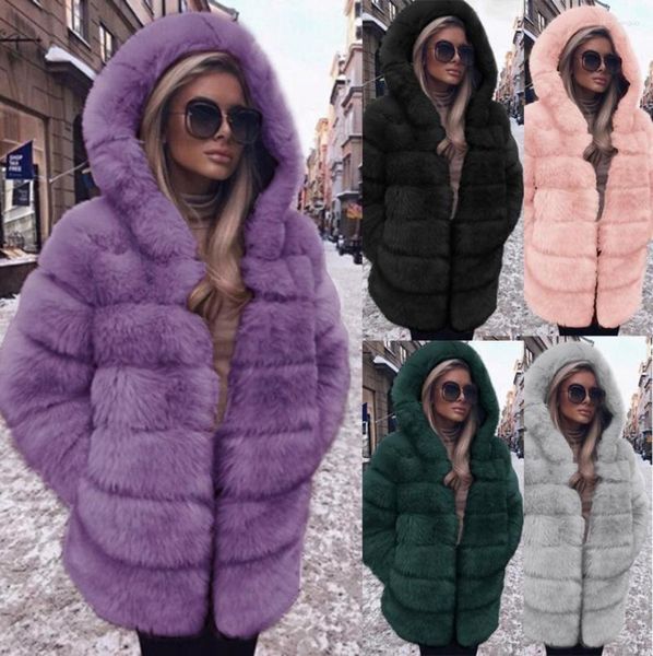 Manteau de fourrure naturelle pour femme avec capuche, vestes épaisses et chaudes, vêtements d'extérieur d'hiver pour femme, manteaux de luxe
