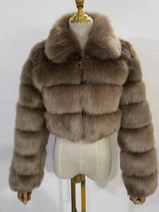 Femmes fourrure S-8xl vison manteaux femmes automne hiver haut à la mode beaucoup de couleur Faux manteau élégant épais chaud vestes pour 2023