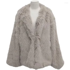 Manteau épais en fourrure pour femmes, Style d'hiver