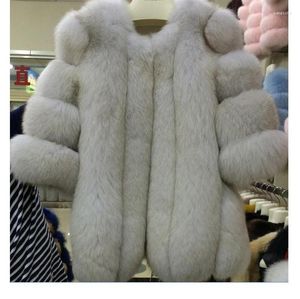 TUHAO – manteaux chauds en fourrure pour femmes, Faux manteau à manches longues, Vintage, vêtements de fête élégants, surdimensionnés, hiver, LQ253