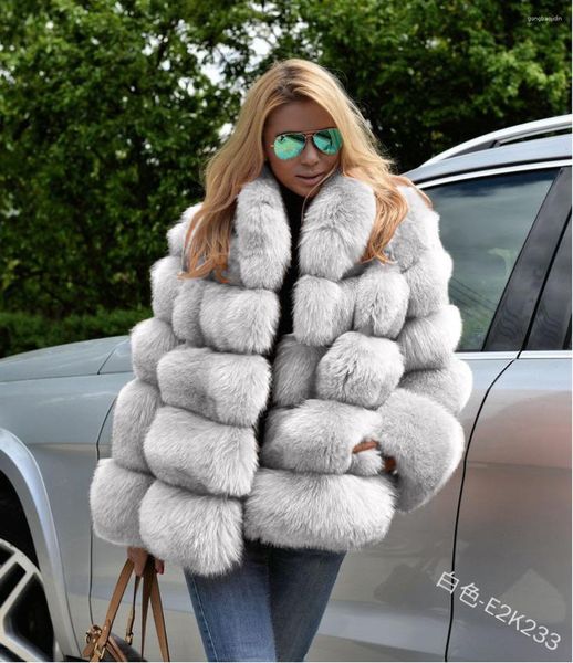 Volalo – manteau en fausse fourrure pour femme, décontracté, blanc, noir, moelleux, automne-hiver, veste à manches longues, bouffante courte pour vêtements d'extérieur