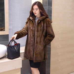 Veste d'hiver de fourrure pour femmes enrober en peluche faux street