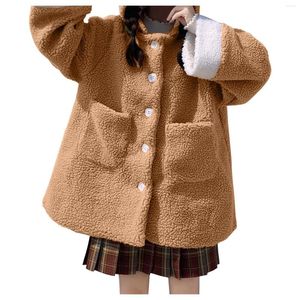 Manteau d'imitation d'oreille de fourrure pour femmes pour femmes moyen et long mignon fille à capuche veste de neige vêtements d'extérieur