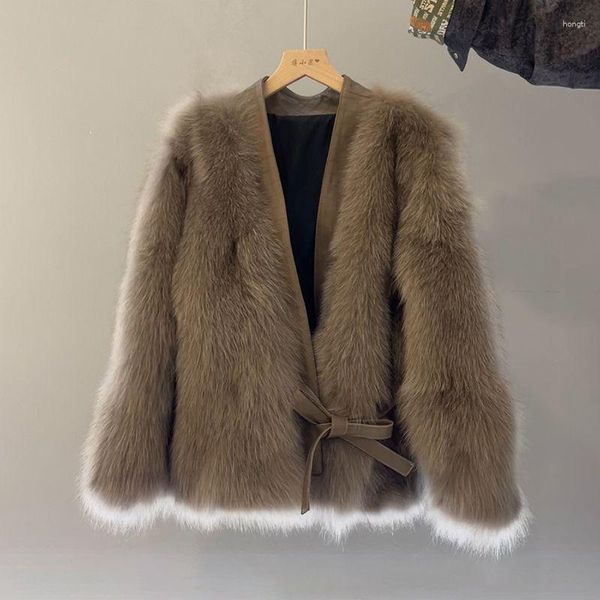 Femmes fourrure femmes Faux manteau moelleux en peluche manteaux automne et hiver dames à manches longues spécial femme vêtements 2023 pardessus femme C66