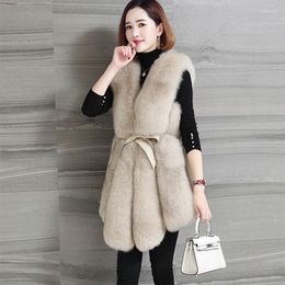 Femmes fourrure ZADORIN mode coréenne hiver moelleux Faux gilet femmes élégant fourrure chaud longue automne veste manteaux vestes