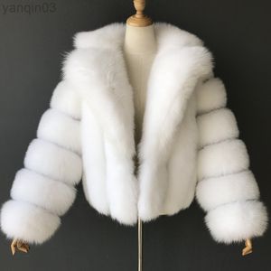 Damesbont Zadorin Nieuwe Winter Mink Dames Luxe Faux Dikke Warme revers Lange mouwen Zwart Wit Fluffy Fur Coat L220829