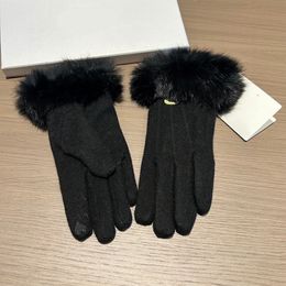 Gants chauds pour femmes, gants en laine classiques à la mode, chauds et confortables, résistants au froid, doux, assortis au quotidien (B0014)