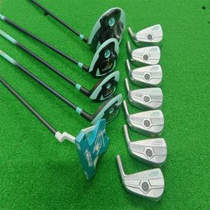 Dames Golfclubs Nieuwe Ichiro Originele Set Driver+Fairway Wood+Ut+Irons+Putter Grafiet Shaft Autoflex Blauw/Geel/Roze